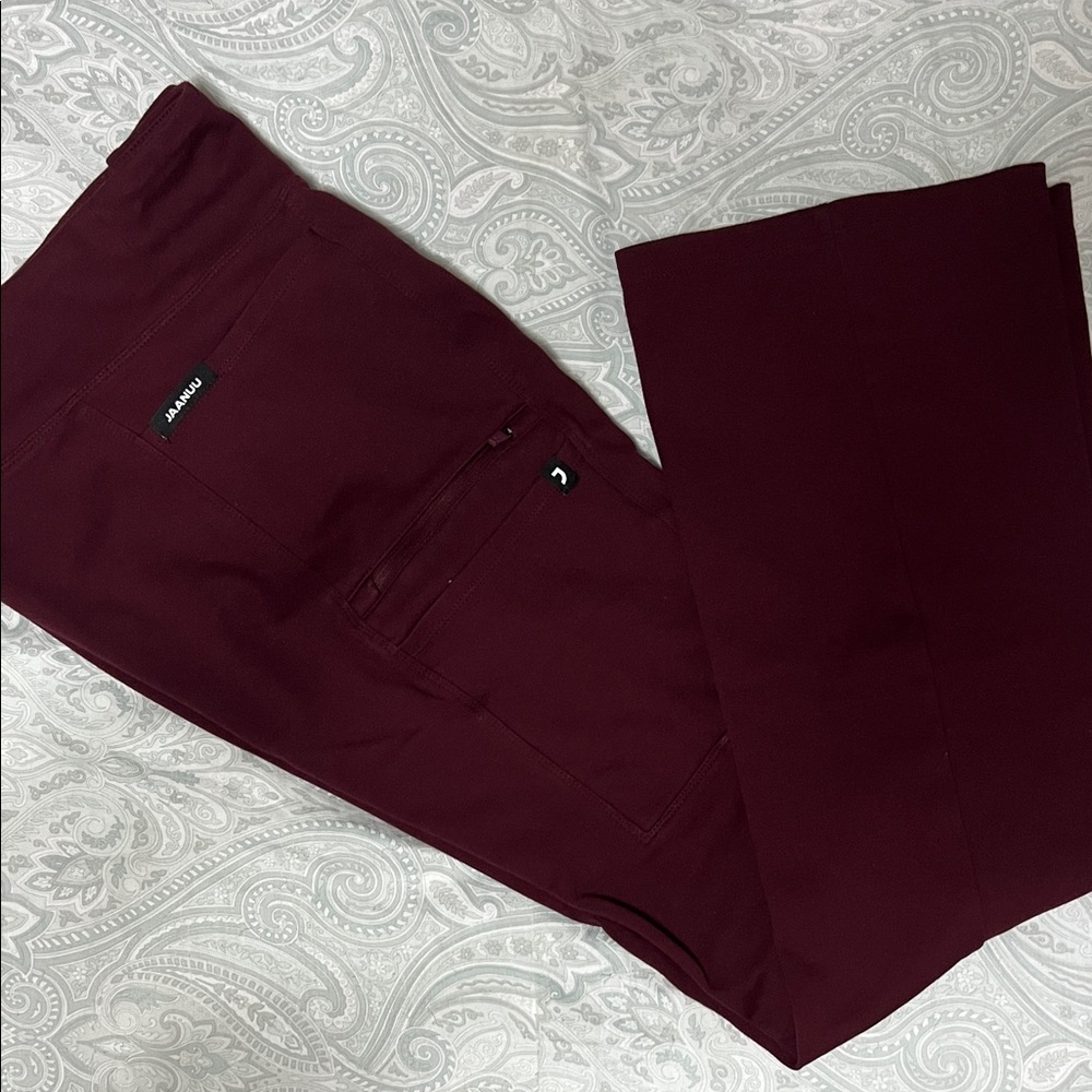 Jaanuu Women's Burgundy Boot Cut Pants